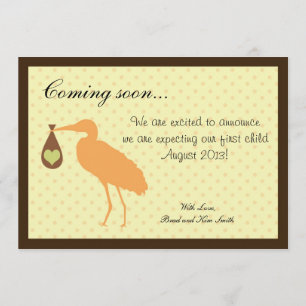 Pregnancy Announcement Personalised Stork