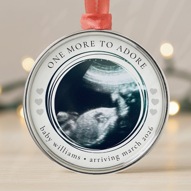 Pregnancy Announcement Photo Keepsake Metal Tree Decoration (Creator Uploaded)