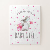 Pregnancy Announcement Pink Bunny