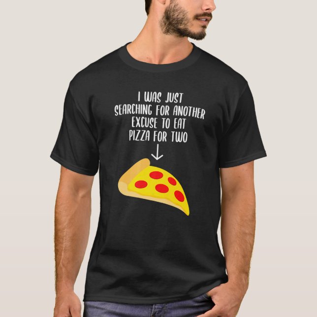 Pregnancy Announcement Pizza For Two Baby Belly  2 T-Shirt (Front)
