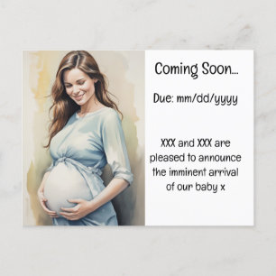 Pregnancy Announcement Postcard