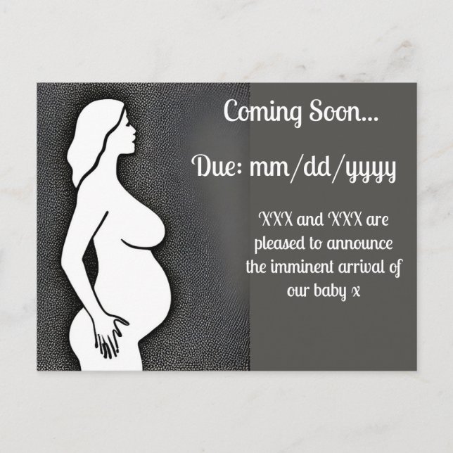 Pregnancy Announcement Postcard (Front)