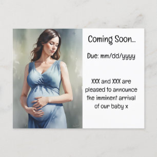 Pregnancy Announcement Postcard