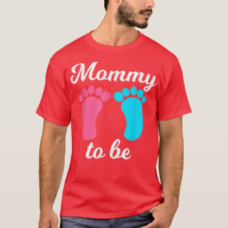 Pregnancy Announcement Pregnant Mommy Gender Revea T-Shirt