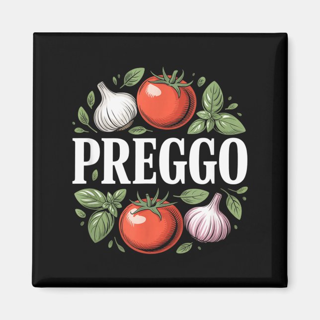 Pregnancy Announcement Prego Pasta Sauce Funny Pre Magnet (Front)