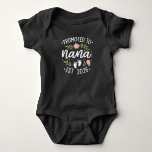 Pregnancy Announcement Promoted to Nana 2026 Baby Bodysuit