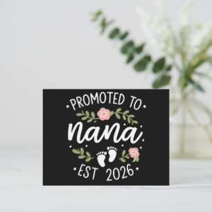 Pregnancy Announcement Promoted to Nana 2026  Postcard