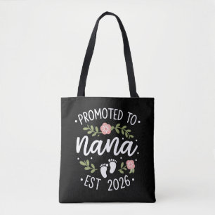 Pregnancy Announcement Promoted to Nana 2026  Tote Bag