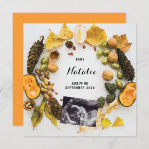 Pregnancy Announcement Pumpkin Fall Autumn Wreath