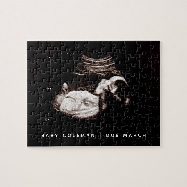 Pregnancy Announcement Sonogram Coming Soon Jigsaw Puzzle (Horizontal)