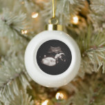 Pregnancy Announcement Sonogram Ultrasound Photo Ceramic Ball Christmas Ornament<br><div class="desc">Cute way to announce your pregnancy to Mother/Grandmother/Dad/Grandfather/Godfather/Uncle etc. Add you own sonogram picture. // Made for you via the Zazzle platform. // Note: photo used is a placeholder image only. You will need to replace with your own photo before ordering/ printing. If you need help with this please contact...</div>
