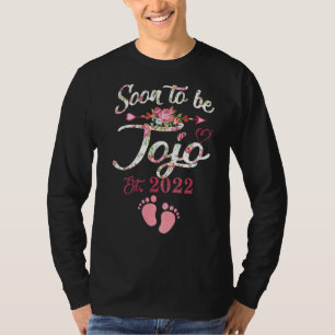 Pregnancy Announcement Soon To Be Jojo Again Flora T-Shirt