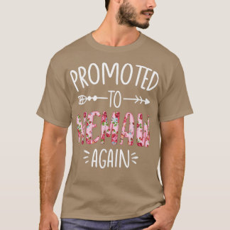 Pregnancy Announcement Soon To Be Memaw Again Flor T-Shirt
