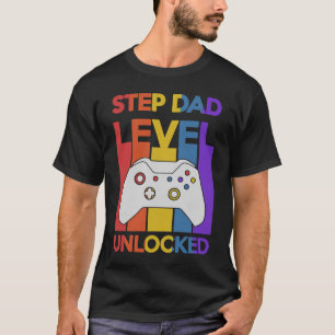 Pregnancy Announcement Step Dad Level Unlocked Soo T-Shirt