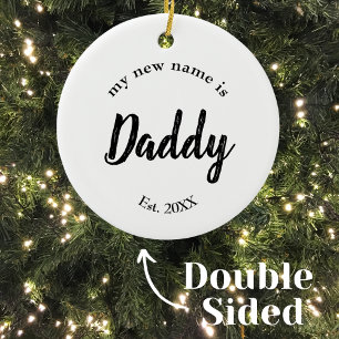 Pregnancy Announcement to Husband Christmas Ceramic Tree Decoration