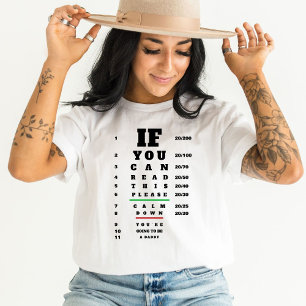 Pregnancy Announcement to Husband Eye Chart Themed T-Shirt