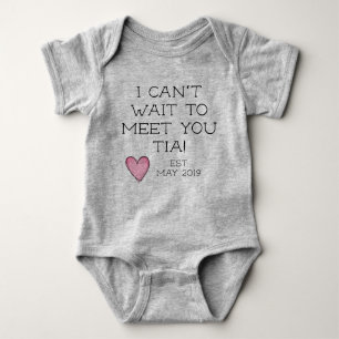 pregnancy announcement to tia (aunt spanish) baby bodysuit