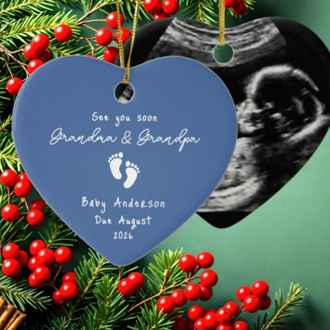 Pregnancy Announcement Ultra Sound Christmas  Ceramic Tree Decoration (Creator Uploaded)
