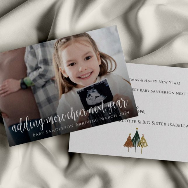 Pregnancy Announcement Ultrasound Christmas Card (Creator Uploaded)