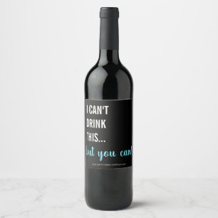 Pregnancy Announcement Wine Label