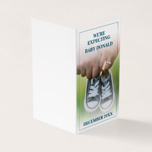 Pregnancy Announcement with Baby Shoes