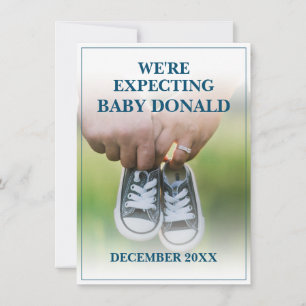 Pregnancy Announcement with Baby Shoes