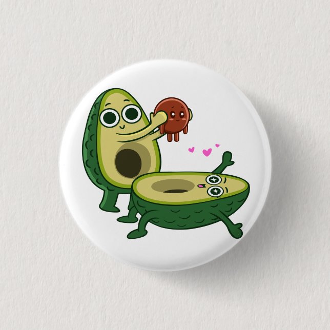 Pregnancy avocado 3 cm round badge (Front)