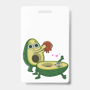 Pregnancy avocado ID badge