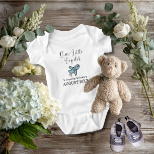 Pregnancy Baby Boy Aeroplane Little Co-Pilot Custo Bodysuit