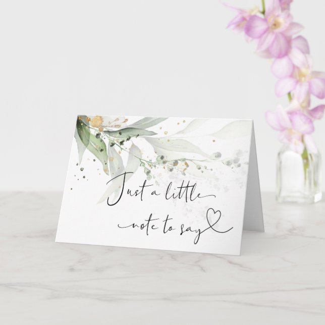 Pregnancy Baby Reveal For Family Eucalyptus Card (Orchid)