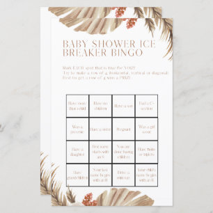 Pregnancy Baby Shower Bingo Shower Game