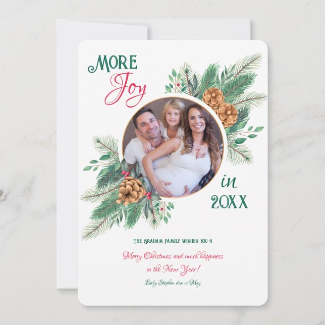 Pregnancy Christmas Photo Announcement (Front)