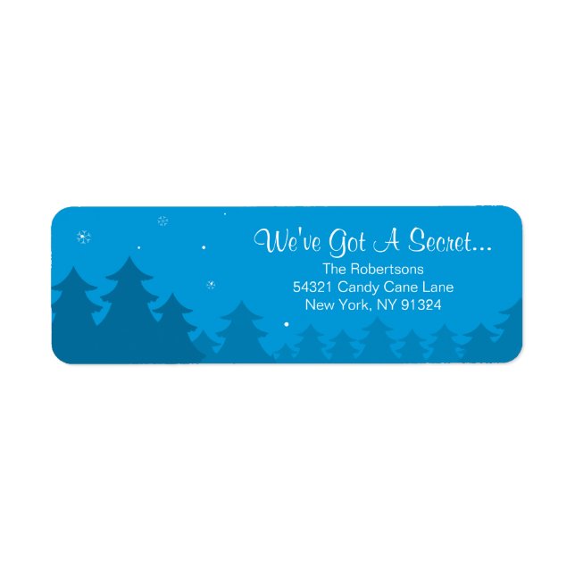 Pregnancy Christmas Return Address Label- Coming (Front)