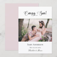Pregnancy coming soon pregnant baby photo pink