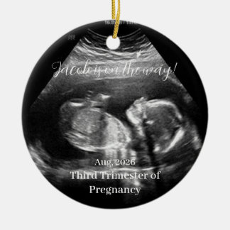 Pregnancy Ecosonogram Family Photo Christmas Ceramic Tree Decoration