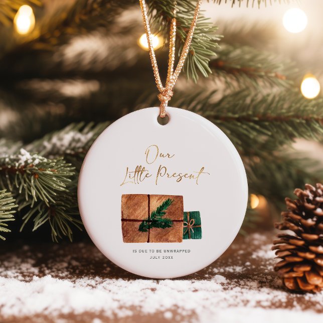 Pregnancy Expecting  Christmas New Baby Ceramic Tree Decoration (Creator Uploaded)