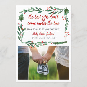 Pregnancy Holiday Announcement   Modern Photo