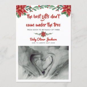 Pregnancy Holiday Announcement   Modern Photo