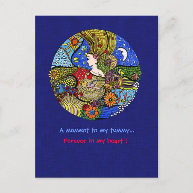 Pregnancy Illustration Postcard (Front)