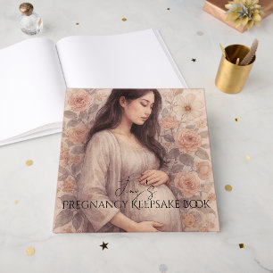 Pregnancy Keepsake Book, Asian Pregnant Woman Guest Book