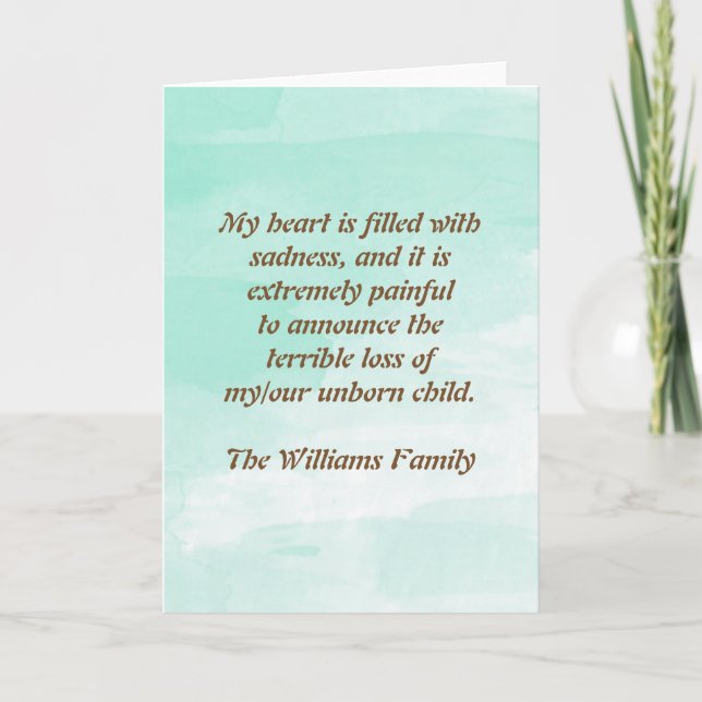 Pregnancy Loss Announcement (Front)