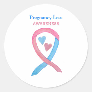 Pregnancy Loss Awareness Ribbon Art Sticker Decals