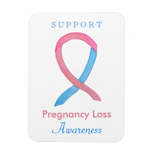 Pregnancy Loss Awareness Ribbon Custom Art Magnet
