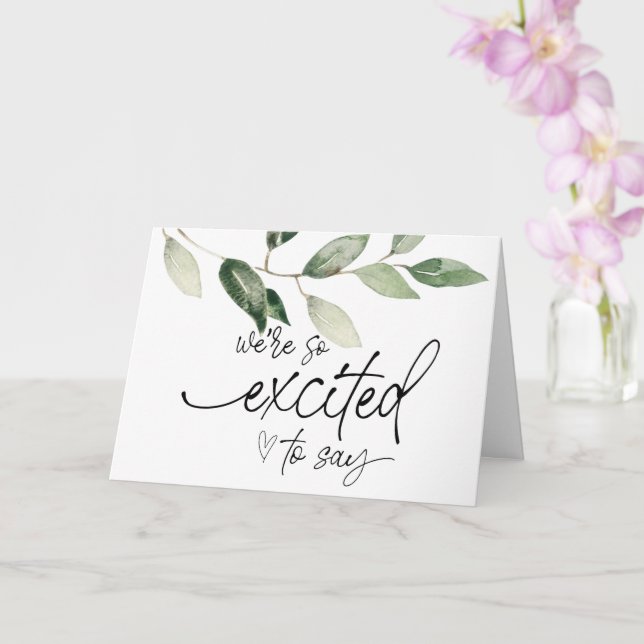 Pregnancy New Baby Reveal For Family and Friends C Card (Orchid)