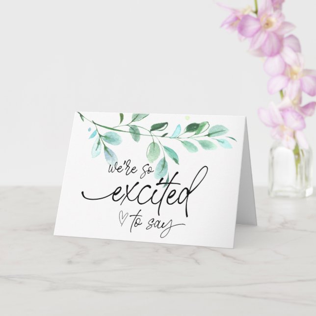 Pregnancy New Baby Reveal For Family and Friends C Card (Orchid)