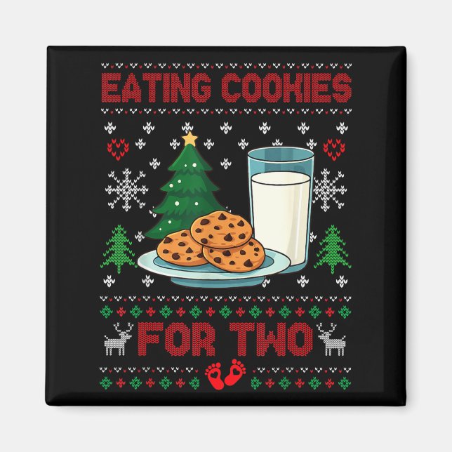 Pregnancy New Mom Baby Pregnant Christmas Couples  Magnet (Front)