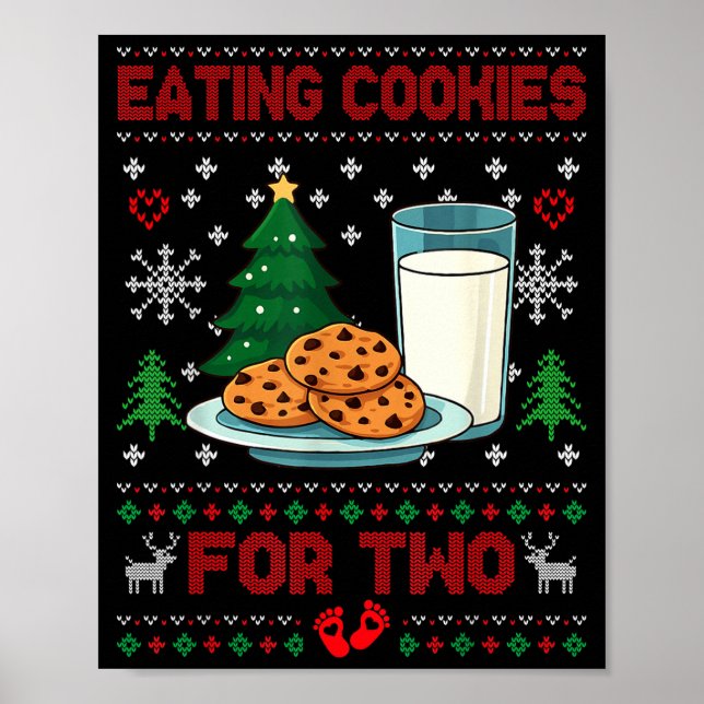 Pregnancy New Mom Baby Pregnant Christmas Couples  Poster (Front)