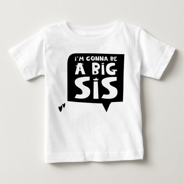 pregnancy notice: I'm gonna be a piglet SIS Baby T-Shirt (Front)