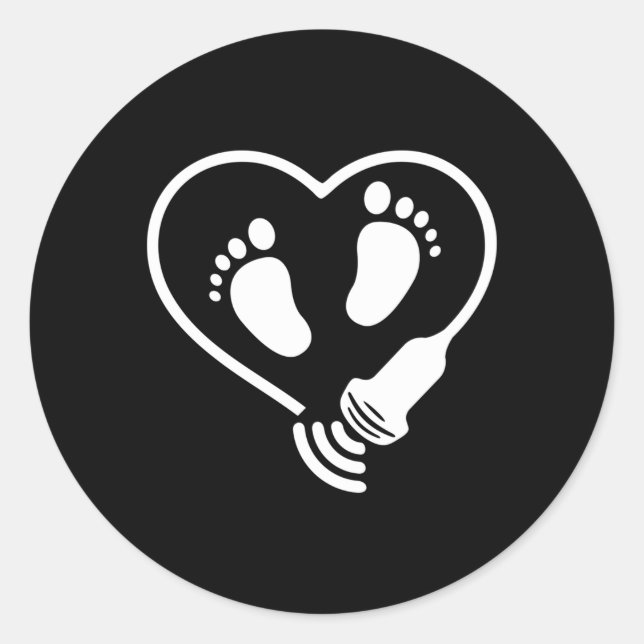 Pregnancy Obstetrics Sonographer Ultrasound Tech Classic Round Sticker (Front)