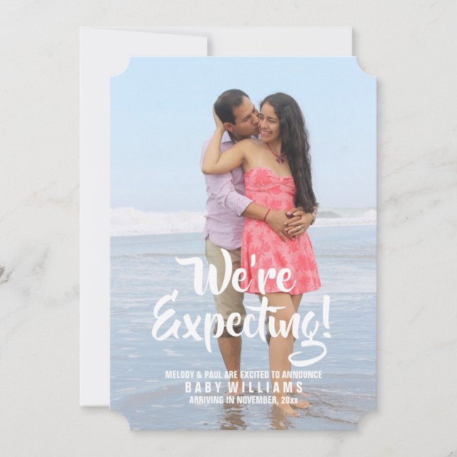 Pregnancy Photo Announcement (Add your photo) (Front)